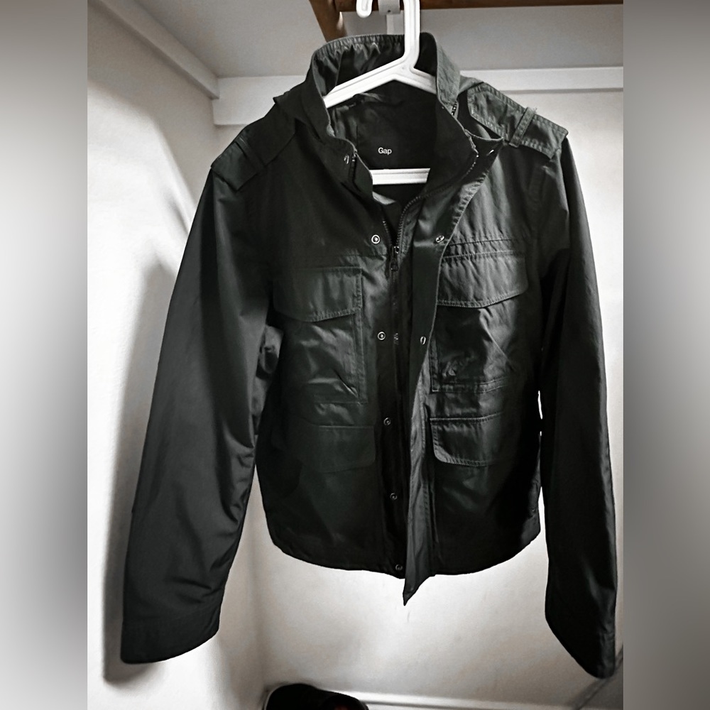 Gap Premium Cotton Nylon Jacket - Black